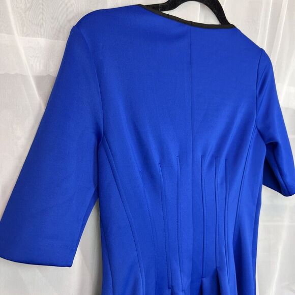 Betsey Johnson scuba zip up skater mini dress sz 4 funky y2k vibrant funky retro - Picture 9 of 10